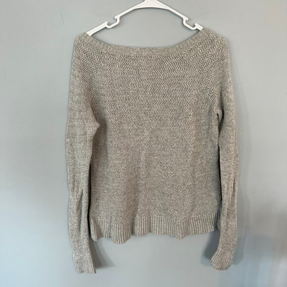 Ann Taylor LOFT Mediumweight Gray Textured Sweater Size Large - Picture 2 of 7